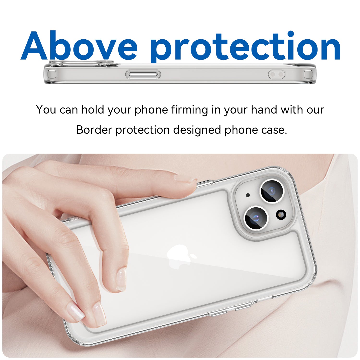 Uniqkart for iPhone 15 Plus TPU+Acrylic Anti-fall Mobile Phone Back Cover Clear Protective Case - Transparent Uniqkart for iPhone 15 Plus TPU+Acrylic Anti-fall Mobile Phone Back Cover Clear Protective Case - Transparent
